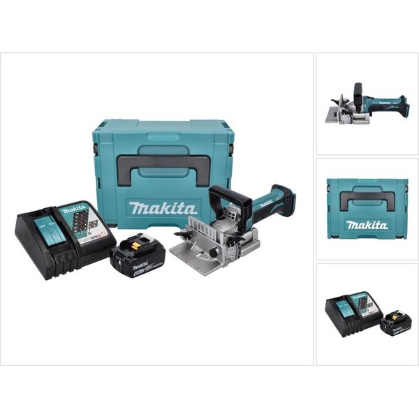 Scanalatrice A Batteria Makita Dpj 180 RG1J 18 V 100 Mm + 1X Batteria 6,0 Ah + Caricabatterie + Makpac-image