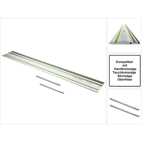 Festool Fs 1080/2 Guida 1080 Mm + 2X Pezzi Di Collegamento Fsv (491504) (2X 482107)-image