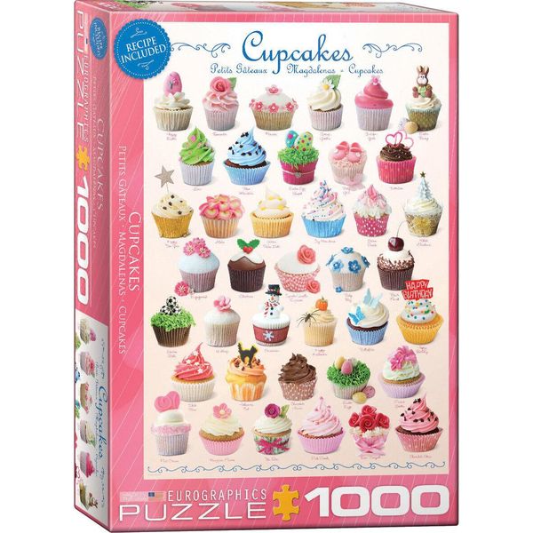 Puzzle Da 1000 Pezzi - Puzzle - Deliziosi Cupcake In 1000 Colori + Set Deluxe Di 3 Accessori Per Puzzle-image