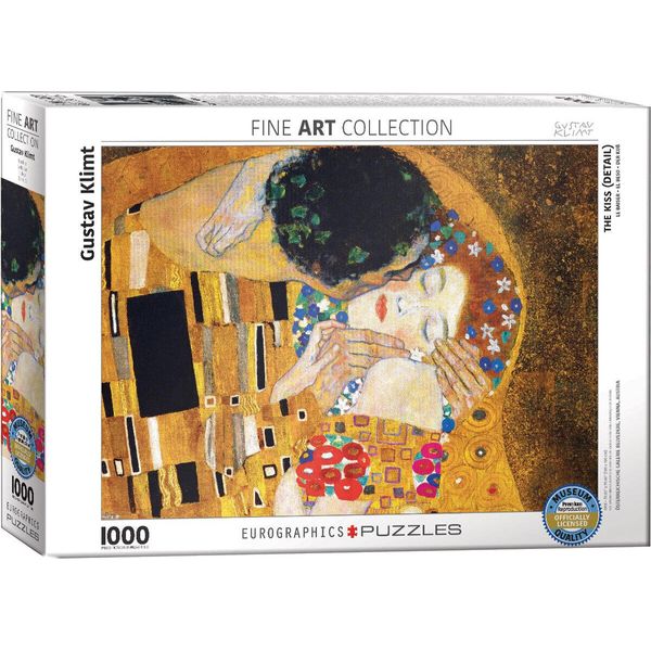 Puzzle Da 1000 Pezzi - Puzzle - Gustav Klimt - Il Dettaglio Del Bacio + Cornice In Alluminio Per 1000 Pezzi-image