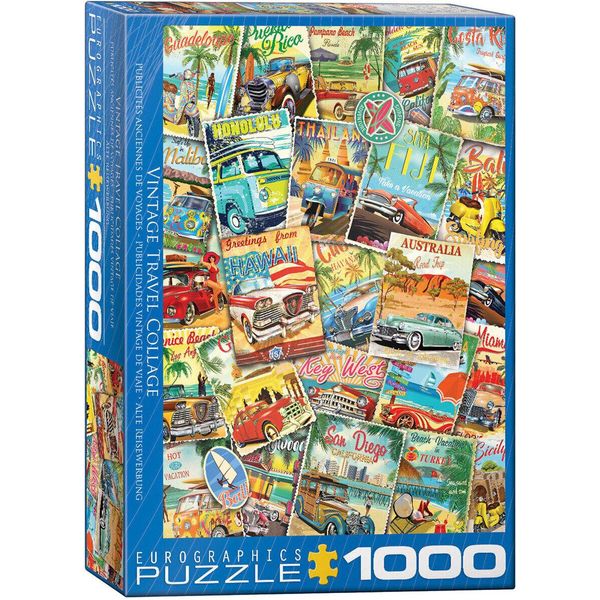 Puzzle Da 1000 Pezzi - Puzzle - Vintage Classic Travel Advertising + Puzzle Telaio In Alluminio Per 1000 Pezzi-image