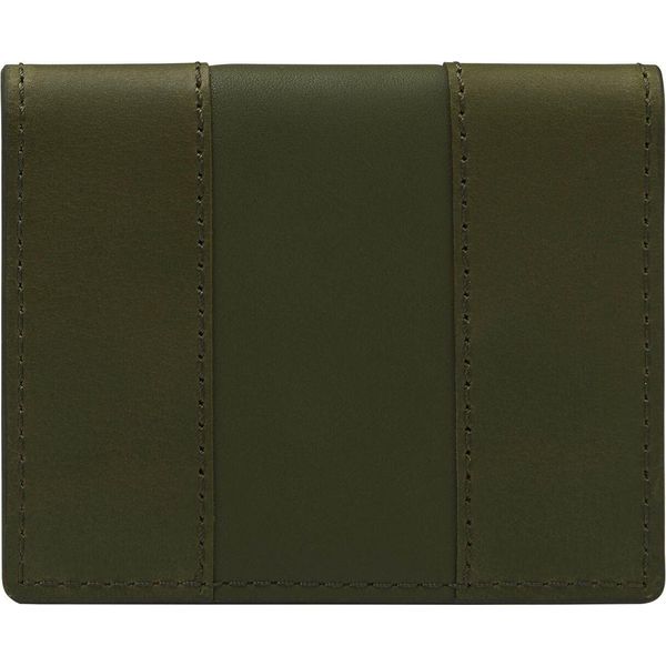 Fossil Pelle Porta Carte Di Credito Everett Card Case Bifold Canteen Verde-image
