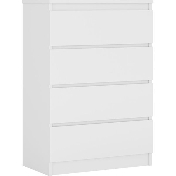 Cassettiera Con 4 Cassetti, Bianco Opaco, 101 X 70 X 39 Cm-image