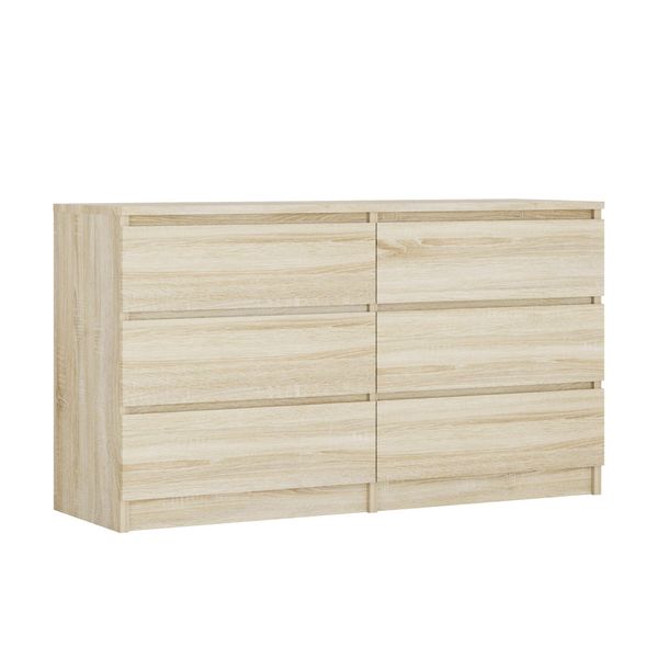 Cassettiera Con 6 Cassetti, Colore: Rovere Sonoma, 138 X 78 X 39 Cm-image