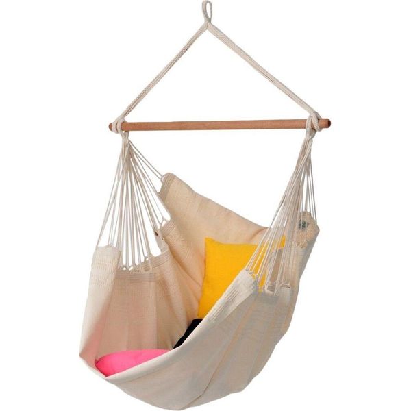 Macamex Relaxa Sedia Sospesa Naturale Cotone Uni Bianco Sedia Sospesa-image