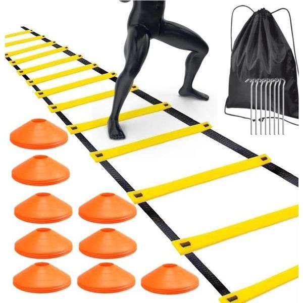 Set Per La Coordinazione Dell'agilità - Scala Di Allenamento E Coni Marcatori Coni Per L'allenamento Dello Slalom Accessori E Accessori Per Il Calcio, Atletica Uvm.-image