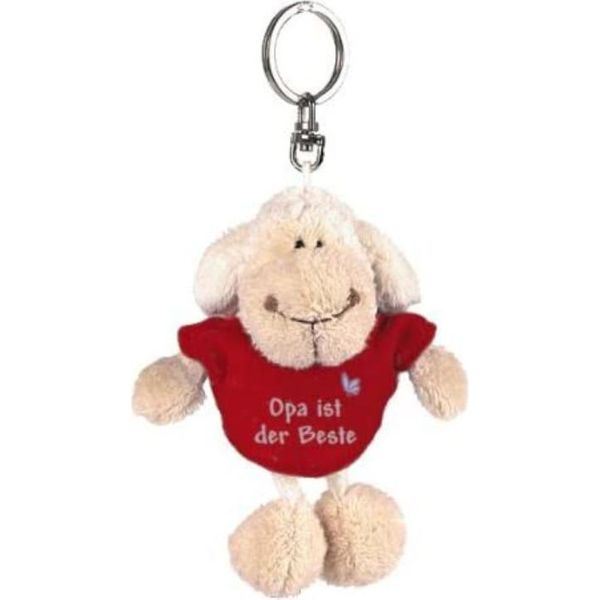 Ciondolo In Peluche Nici - Pecora "Il Nonno è Il Migliore"" (Bianco, 10 Cm)"-image