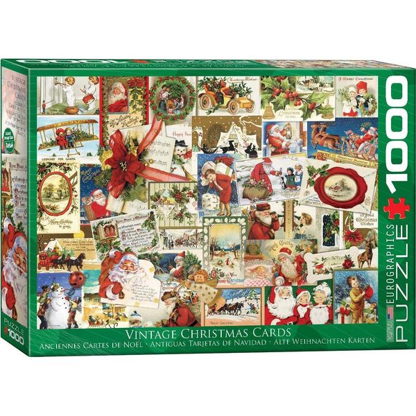 Puzzle Da 1000 Pezzi - Puzzle - Carte Di Natale Classiche Art Deco + Puzzle Cornice In Alluminio Per 1000 Pezzi-image