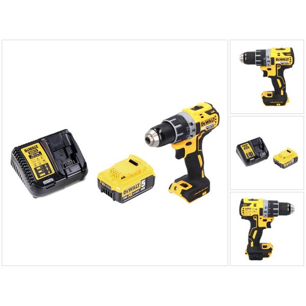 Trapano Avvitatore A Batteria Dewalt Dcd 791 P1 18 V 70 Nm Brushless + 1X Batteria 5,0 Ah + Caricabatteria-image