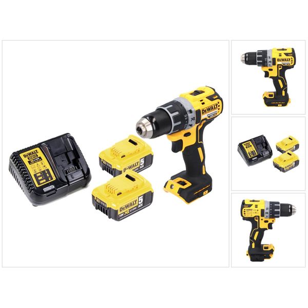 Trapano Avvitatore A Batteria Dewalt Dcd 791 P2 18 V 70 Nm Brushless + 2 Batterie 5,0 Ah + Caricabatterie-image