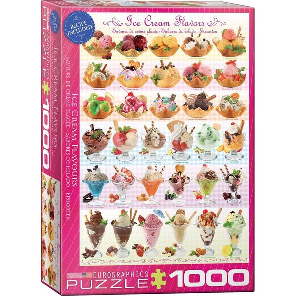 Puzzle Da 1000 Pezzi - Puzzle - Deliziosi Gusti Di Gelato + Set Di 3 Accessori Per Puzzle Deluxe-image