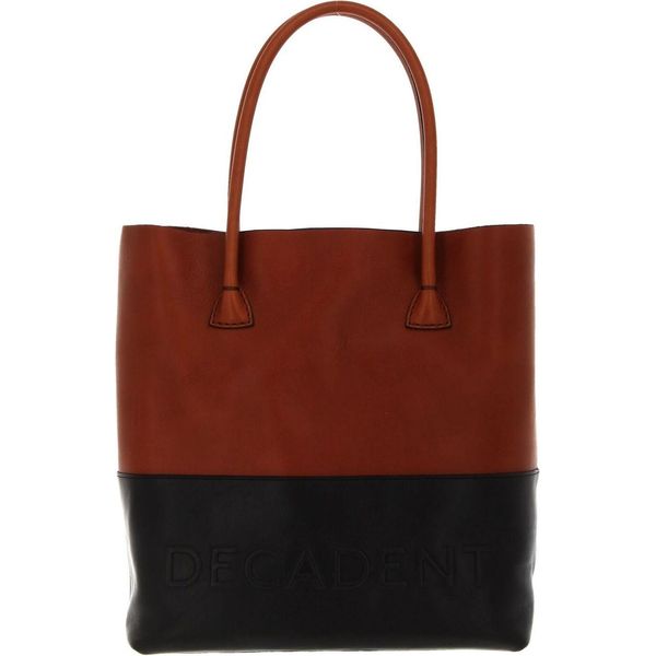 Decadent Pelle Borsa A Tracolla Borsa Shopper Lori Tote Cognac / Black Marrone Nero-image