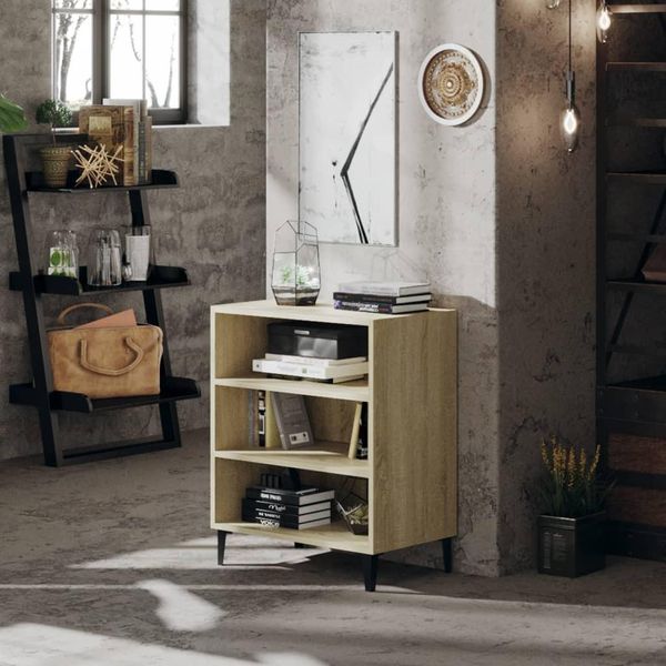Vidaxl Credenza Rovere Sonoma 57X35X70 Cm Materiale A Base Di Legno-image