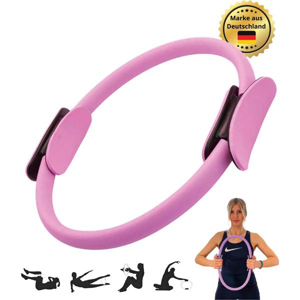 Anello Winch Pilates | Con Morbida Imbottitura | Anello Di Resistenza Per L'allenamento Di Tutto Il Corpo, Lo Yoga E La Fisioterapia | (Rosa)-image