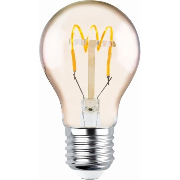 E27 4W Led Filamento A Forma Di Spirale Lampada Vintage 250 Lm Bianco Caldo 2000K A60 Sf Oro 3X Pezzi-image