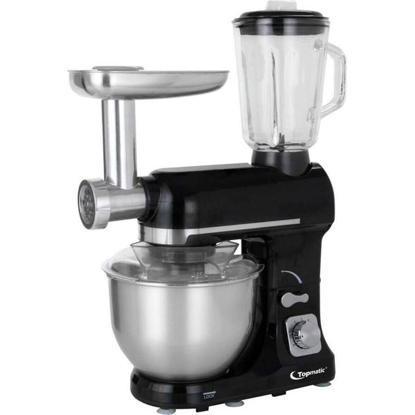 Topmatic PKM-1800.1BG Nero Impastatrice Multifunzione 1800W Impastatrice Tritacarne-image