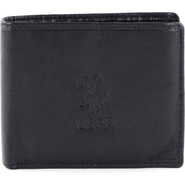 U.S. Polo Assn. Pelle Portafoglio Horizontal Wallet With Coin And Flap Blue-image