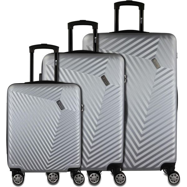 Mano Carrello Don Carlo Hardcase Trolley Set L / M / S Silver Argentato-image
