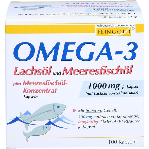 Omega-3 Olio Di Salmone E Olio Di Pesce Marino In Capsule, 100 Capsule-image