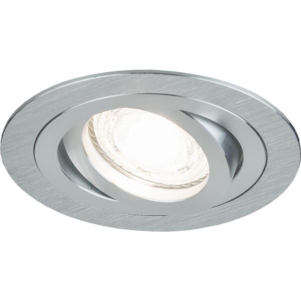Faretto Da Incasso A Soffitto Ceri 1 Ov Silver Rotondo Taglio Argento EDO777140 Edo-image