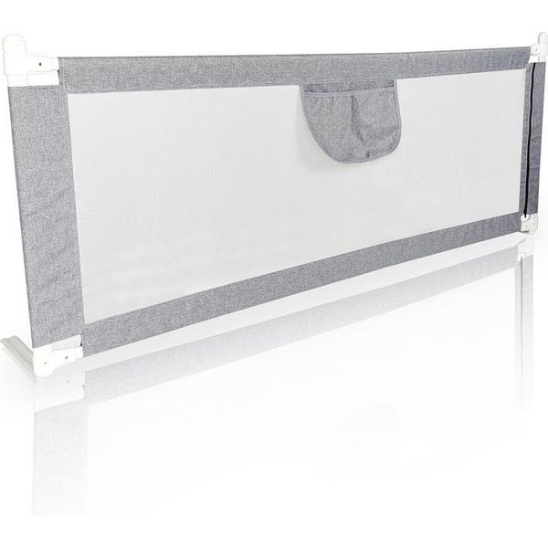 Tolletour 180Cm Sponda Letto Bambini Protezione Letto Regolabile In Altezza Per Letto Famiglia E Culla Protezione Anticaduta Per Letto-image
