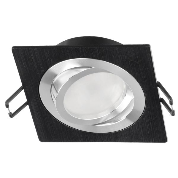 Faretto Da Incasso A Soffitto Ceri 1 Sq Black Quadrato Taglio Nero EDO777138 Edo-image