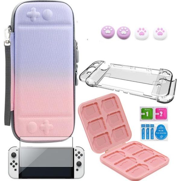 Inf Custodia Compatibile Con Nintendo Switch Oled Con Accessori, 8 Pezzi-image