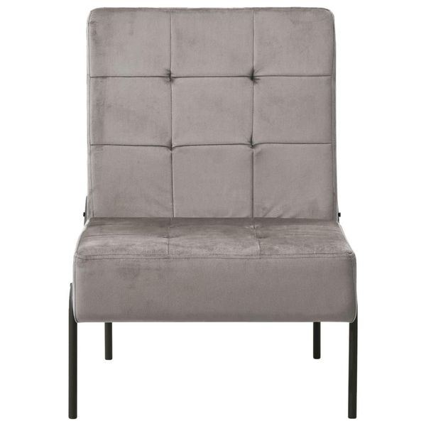 Syfax™ Poltrona Relax 65X79X87 Cm Grigio Chiaro In Velluto-image