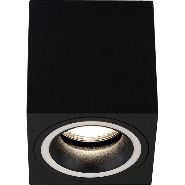 Plafoniera Faretto Di Superficie Halis Sq Angolare Nero GU10 EDO777333 Edo-image