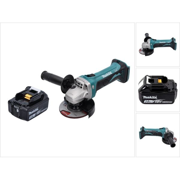 Smerigliatrice Angolare A Batteria Makita Dga 452 F1 18 V 115 Mm + 1X Batteria Ricaricabile 3,0 Ah - Senza Caricabatterie-image
