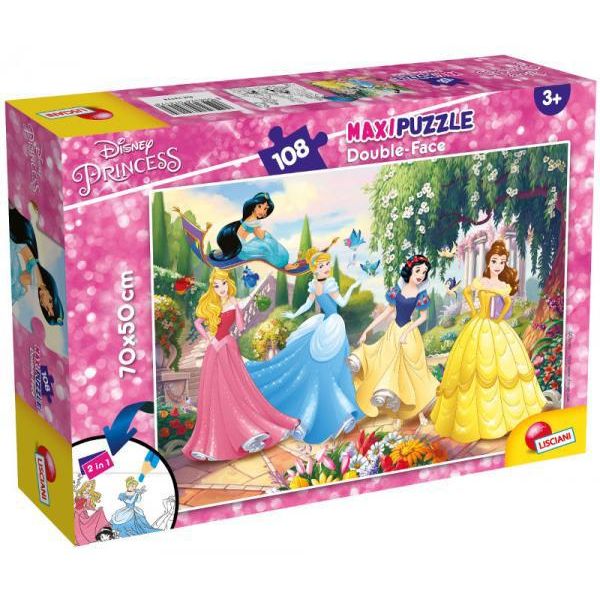 Puzzle Bifacciale Maxi 108 Elementi Principessa. Principesse 74174 Lisciani-image