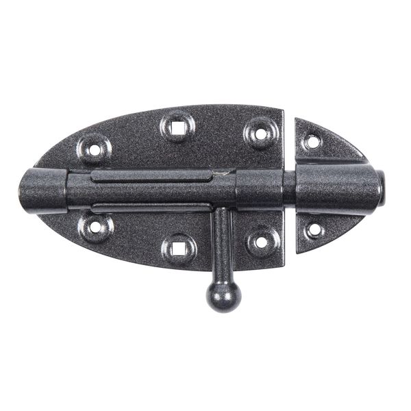 Alberts 301330 Duravis® Chiusura A Chiavistello, Con Maniglia Tonda, Rivestimento Duplex Diamantato Nero, Piastra 112 X 72, Bullone Ø 16 Mm-image
