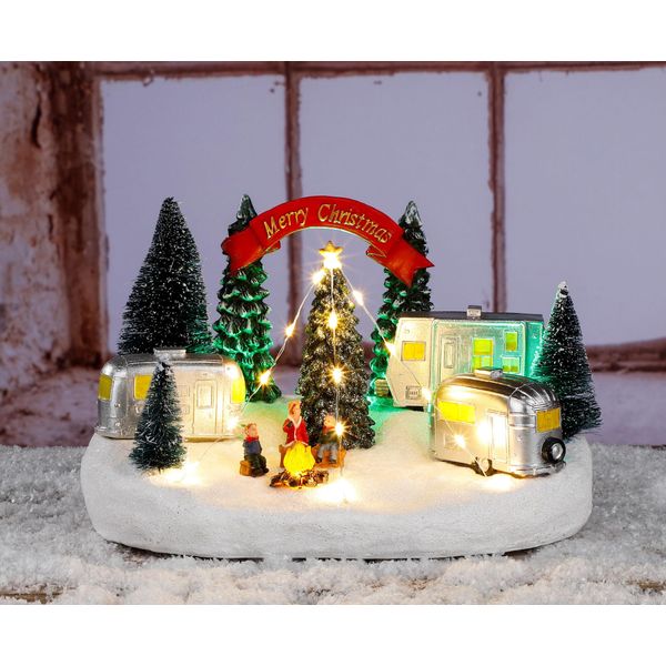 Città Di Natale A Led Con 19 Led - Buon Natale - Circa 26 X 18 X 16 Cm-image