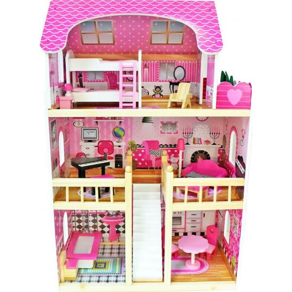 4Iq Casa Delle Bambole In Legno Basia Per Bambini 59X30X90 Cm-image