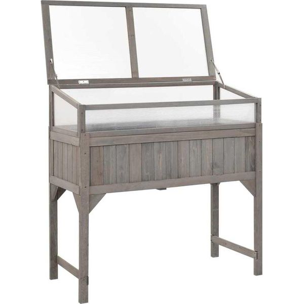 Vidaxl Letto Rialzato Con Serra 110X54X120 Cm In Legno Massiccio Di Abete-image