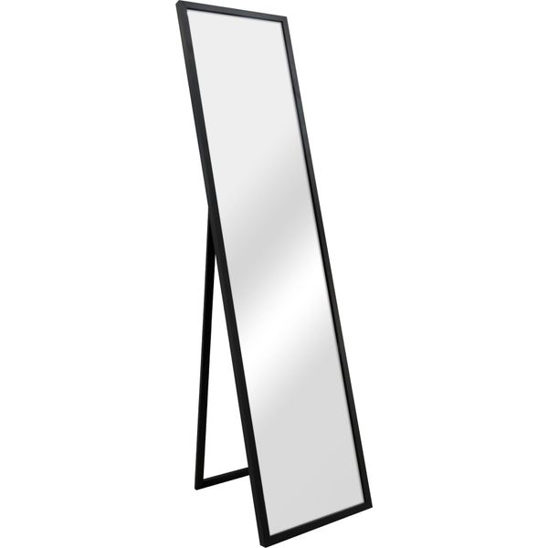 Specchio Da Terra Giovinazzo 150X35 Cm Specchio A Figura Intera Cornice In Mdf Specchio Da Toilette Rettangolare Inclinabile Nero-image