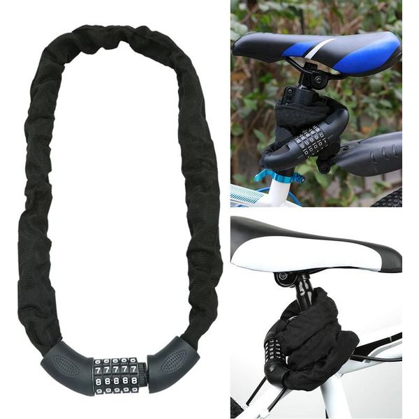 Einfeben 120Cm Lucchetto Per Bicicletta Lucchetto A Combinazione Lucchetto A Catena Lucchetto Per Moto Lucchetto Per Ciclomotore-image