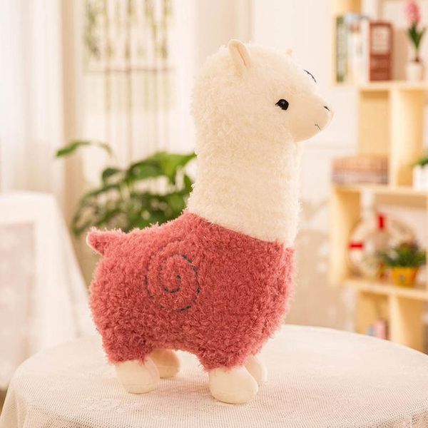 46 Cm Peluche Alpaca Realistico Cammello Alpaca, Rosa-image