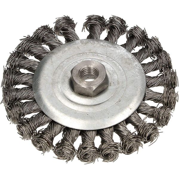 Spazzola A Disco Kotarbau® 125 Mm Con Filo Annodato M14 Per Smerigliatrici Angolari-image