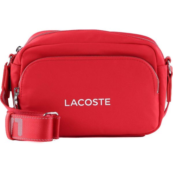 Lacoste Borsa A Tracolla Borsa A Tracolla Active Nylon Crossover Bag Pompier Blanc Rosso-image