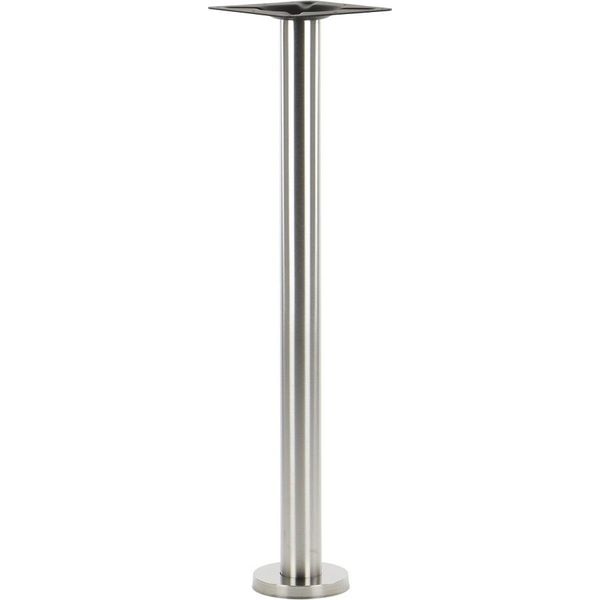 Base Per Tavolo In Metallo SH-3018-1/H/S, Montaggio Direttamente A Terra, Acciaio Inox Spazzolato, Dimensioni 17,5X106 Cm-image