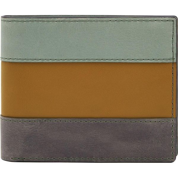 Fossil Porta Carte Di Credito Everett Bifold Flip Id Sage Verde Marrone-image