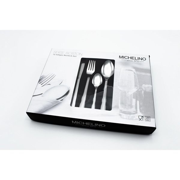 Set Di Posate Da 16 Pezzi 18/0 In Acciaio Inox Inserto Resistente 4X Coltello, Forchetta, Cucchiaio, Cucchiaino-image