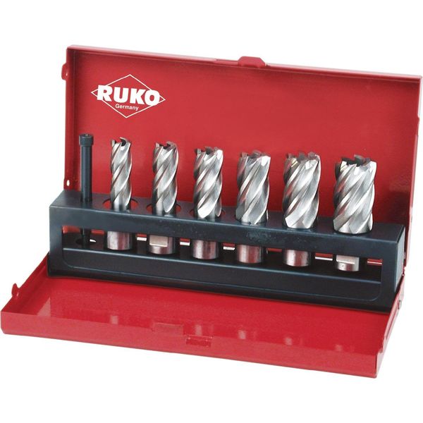 Ruko 108820 Tap Drill Bit Set 7-Piece 12 Mm, 14 Mm, 16 Mm, 18 Mm, 20 Mm, 22 Mm 1 Set-image