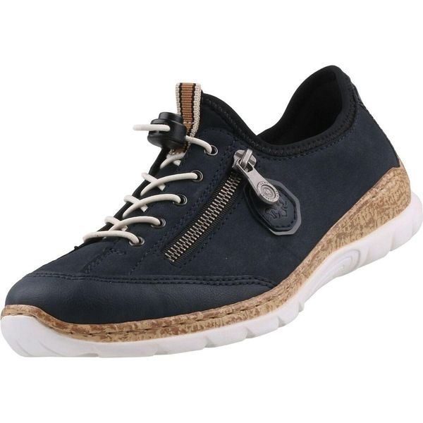 Rieker Donna Scarpa Slip-On N4263-14 Blu Scuro/Nero In Ecopelle Misura 36-image