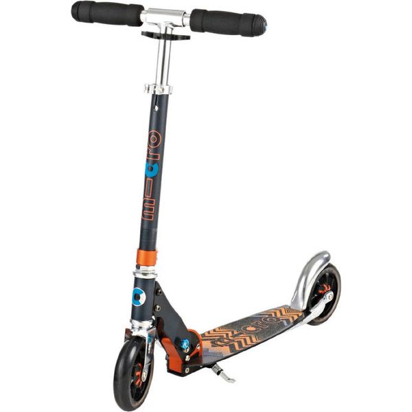 Micro Scooter Speedplus Nero/Arancione Monopattino Kickboard Bambini Città-image