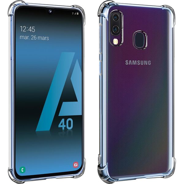 Avizar, Custodia Flessibile In Silicone Per Samsung Galaxy A40, Antiurto, Trasparente-image