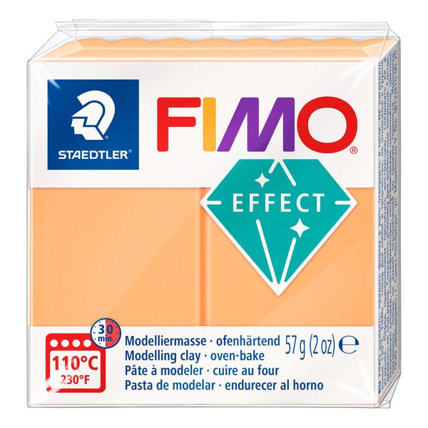 Fimo 8010-401 Argilla Da Modellare Fimo Effect, Indurimento A Forno, Arancione Neon, 57 G-image