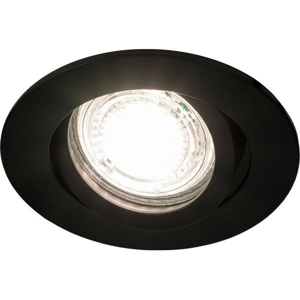 Faretto Da Incasso A Soffitto Aktyn 1 Ov Black Rotondo Nero EDO777122 Edo-image