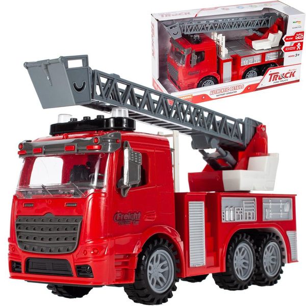 Camion Dei Pompieri Malplay | Mini Simulazione | Scala Mobile Ed Estensibile | Pompieri | Con Suoni E Luci | Da 3 Anni | Regalo Per Bambini-image